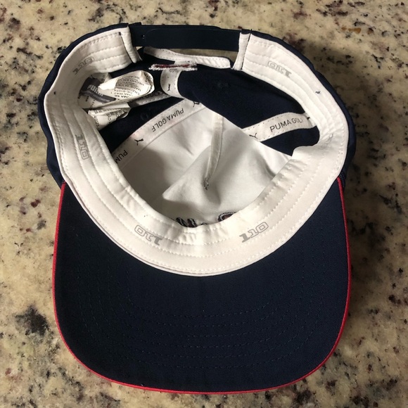Puma red white blue cap hat osfa adjustable back collector July 4th - Picture 6 of 8